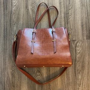 Light weight Crocodile textured work tote bag